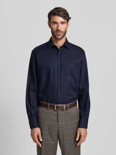 ETERNA Comfort Fit Businesshemd mit Knopfleiste Marine 4