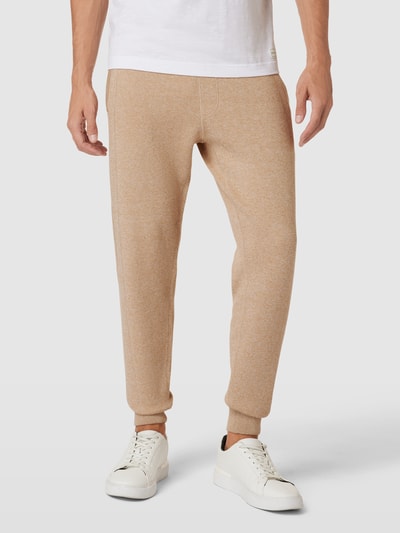 BOSS Sweatpants mit Schurwoll-Anteil Modell 'Onestino' Beige 4