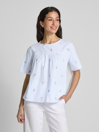 Weekend Max Mara T-Shirt mit Rundhalsausschnitt Modell 'EDITTA' Hellblau 4