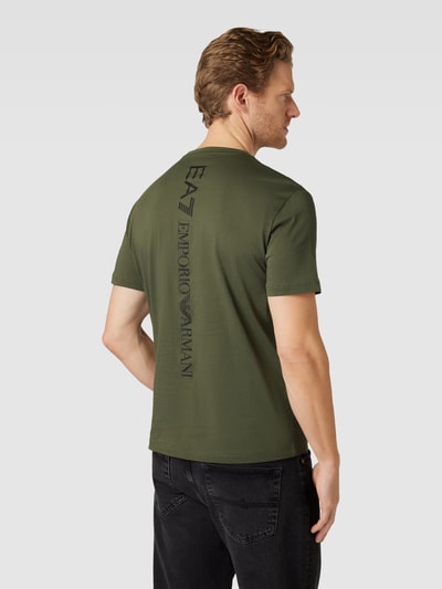 EA7 Emporio Armani T-shirt met labelprint aan de achterkant Olijfgroen - 5