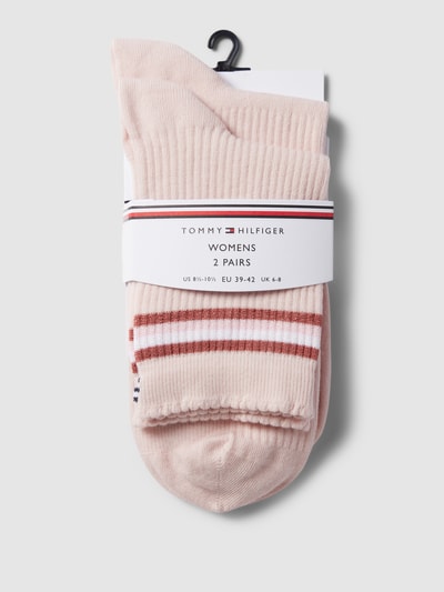 Tommy Hilfiger Socken in Ripp-Optik im 2er-Pack Rose 3