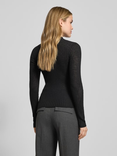 BOSS Orange Sweter z dzianiny o kroju slim fit z mieszanki żywej wełny model ‘C_FENNI’ Czarny 5