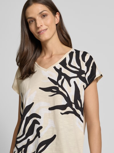 Tom Tailor Regular Fit T-Shirt aus reiner Baumwolle Beige 3