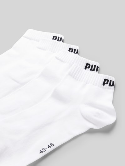 PUMA Sneakersocken mit Label-Details im 4er-Pack Weiss 2
