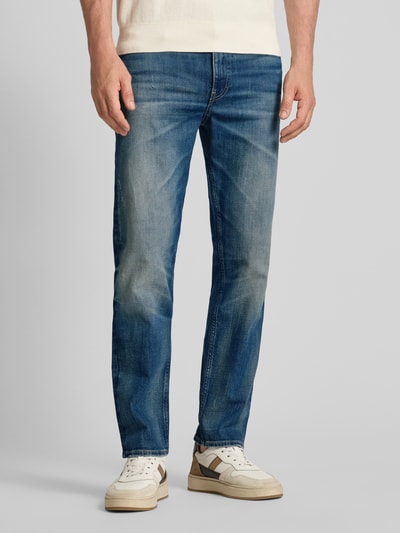 BOSS Straight Fit Jeans aus Baumwoll-Mix Modell 'OGDEN' Jeansblau 4