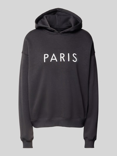 Gina Tricot Oversized Hoodie mit Statement-Print Black 2