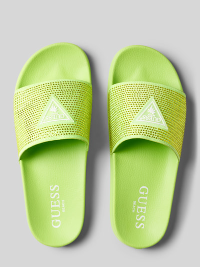 Guess Slides mit Paillettenbesatz Hellgruen 4