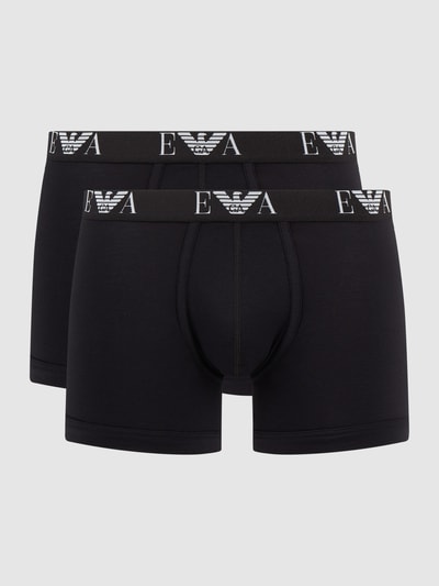 Emporio Armani Trunks mit Stretch-Anteil im 2er-Pack Black 1