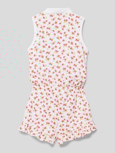 Polo Ralph Lauren Teens Playsuit mit Allover-Print Modell 'RUFFLE' Offwhite 3