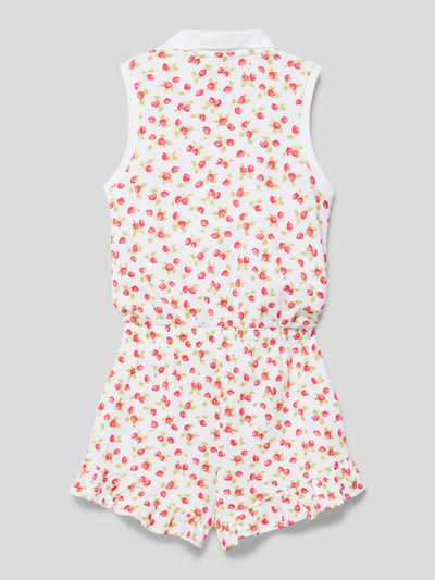 Polo Ralph Lauren Teens Playsuit met all-over print, model 'RUFFLE' Offwhite - 3