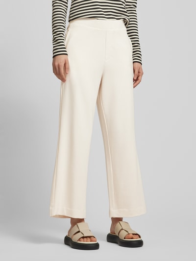 Lanius Relaxed fit stoffen broek met elastische band Offwhite - 4