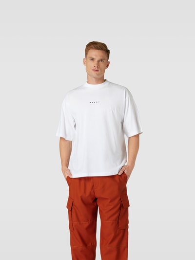 Marni Oversized T-Shirt aus reiner Baumwolle Weiss 4