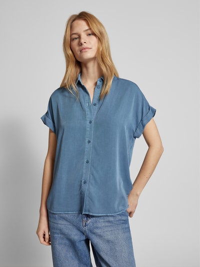 Jake*s Casual Bluse mit Kappärmeln Rauchblau 4