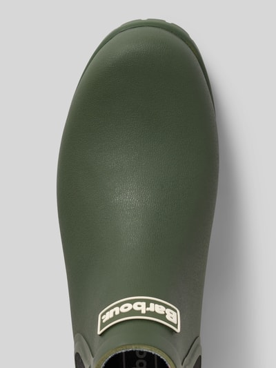 Barbour Boots mit Label-Patch Modell 'Wilton Chelsea Welly' Oliv 3