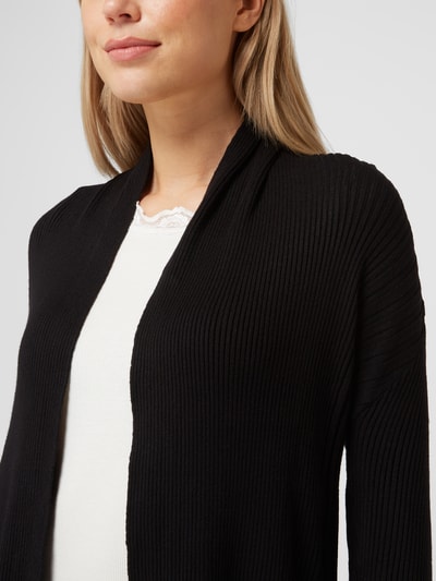 Fransa Strickjacke in Ripp-Optik Black 3