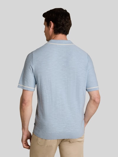 Tom Tailor Koszulka polo z czystej bawełny o wyglądzie dzianiny, krój regular fit Jasnoniebieski 5