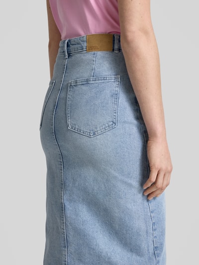 Vero Moda Midi-Jeansrock aus Baumwoll-Mix Modell 'VERI' Jeansblau 3