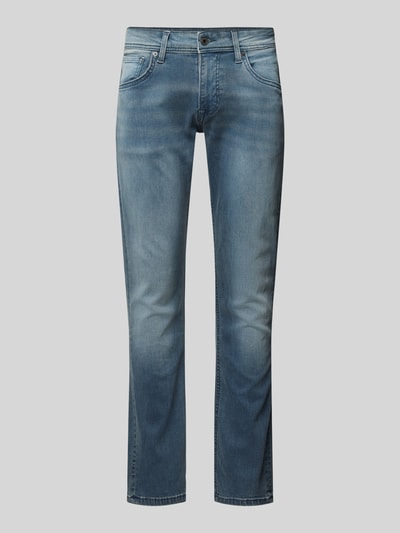 Pepe Jeans Straight Leg Jeans im 5-Pocket-Design Modell 'STANLEY' Jeansblau 2