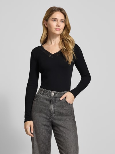 Tom Tailor Denim Slim Fit Langarmshirt aus Baumwoll-Mix Black 4