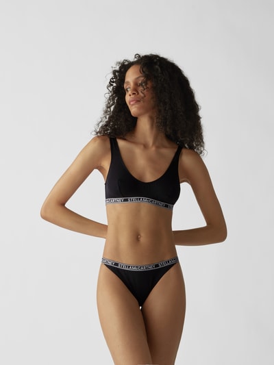Stella Mc Cartney Slip mit Brand-Details Schwarz 4