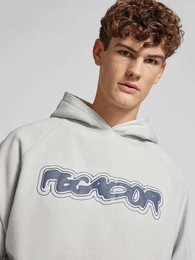 Pegador Hoodie mit Label-Print Hellgrau 3