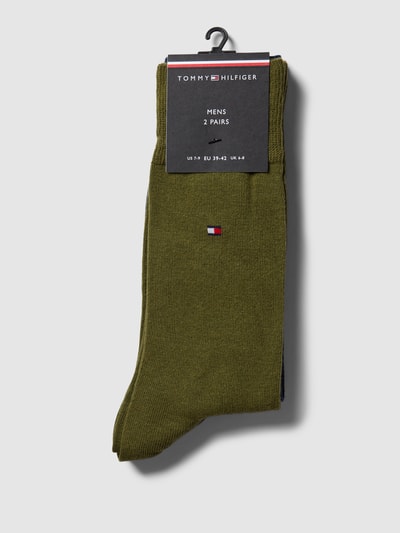 Tommy Hilfiger Socken mit Label-Details im 2er-Pack Oliv 3