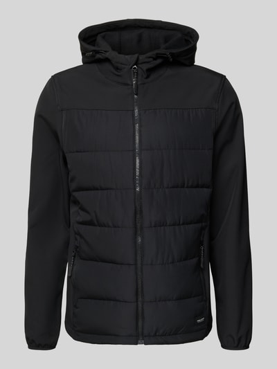 Blend Softshell-jack met doorgestikte naden, model 'EVIAN' Zwart - 2