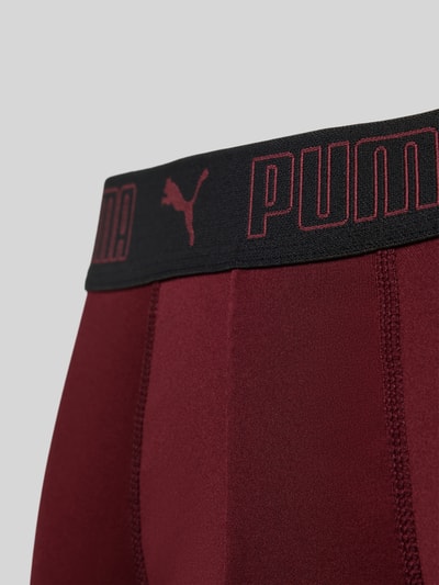 PUMA Boxershort met elastische logoband in een set van 2 stuks Bordeaux - 2