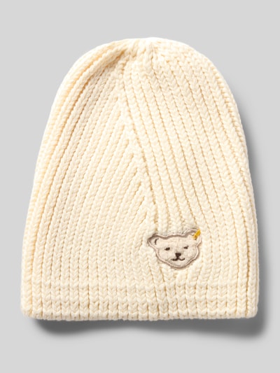 Steiff Gebreide muts met motiefstitching Offwhite - 1