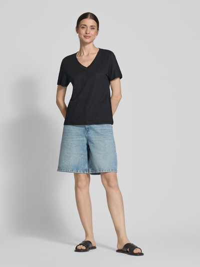 s.Oliver RED LABEL T-shirt o kroju regular fit z czystego lnu  1