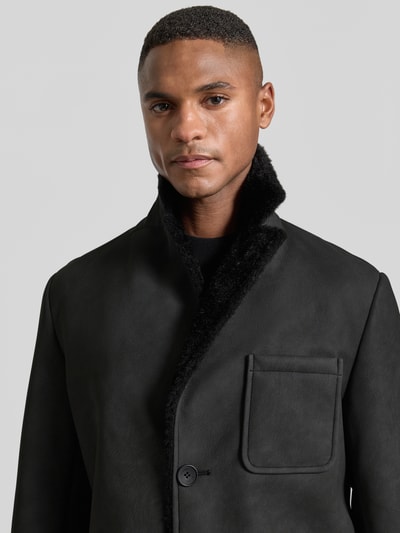 Cinque Lange jas met knoopsluiting, model 'LORD' Zwart - 3