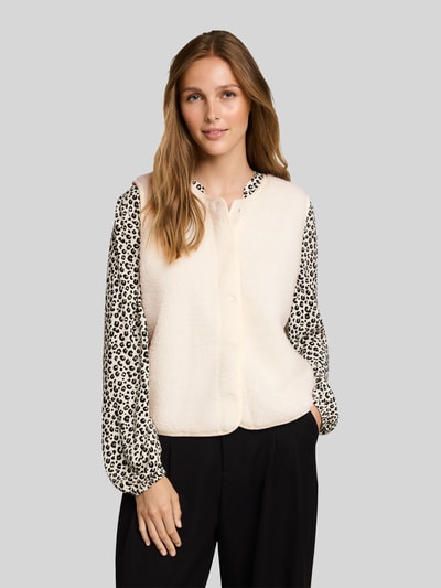 Tom Tailor Denim Regular Fit Weste mit Druckknöpfen Offwhite 4