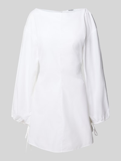 WEEKDAY Sukienka mini z dekoltem w łódkę model ‘Nile’ Biały 2