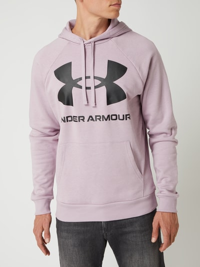 Under Armour Bluza z kapturem o luźnym kroju z logo  Fiołkoworóżowy melanż 4