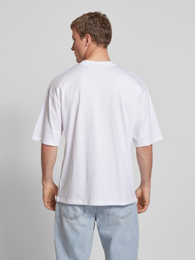 REVIEW T-Shirt mit Label-Print Weiss 5