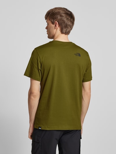 The North Face T-Shirt mit Label-Print Modell 'Simple Dome' Oliv 5
