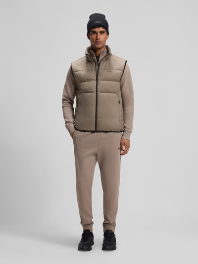 BOSS Green Regular fit bodywarmer met opstaande kraag model 'OW_Urbanex' Zand - 1