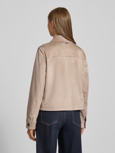 s.Oliver BLACK LABEL Regular Fit Jacke in Veloursleder-Optik Sand 5