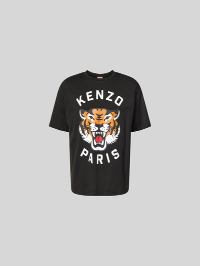 Kenzo T-Shirt mit Label-Print Black 2