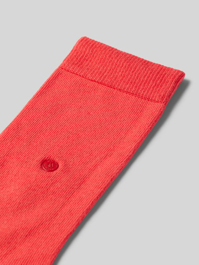 Burlington Socken in unifarbenem Design Modell 'LADY' Rot 2