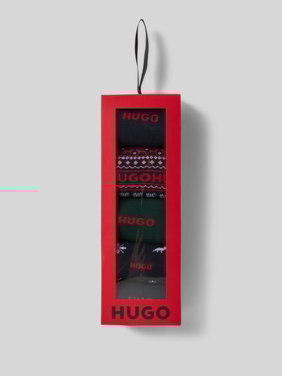 HUGO Strümpfe aus Baumwoll-Mix im 5er-Pack Rot 3