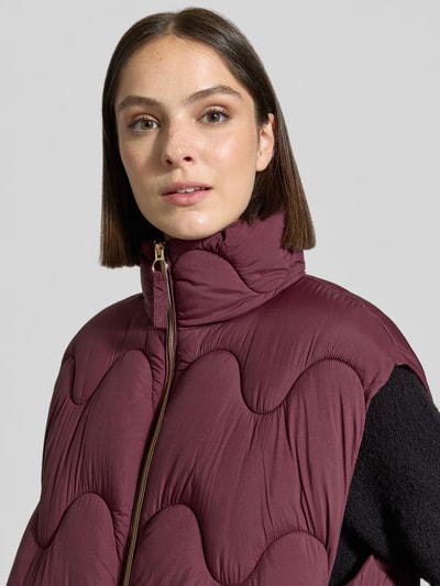 Jake*s Casual regular fit bodywarmer met opstaande kraag Prune - 3