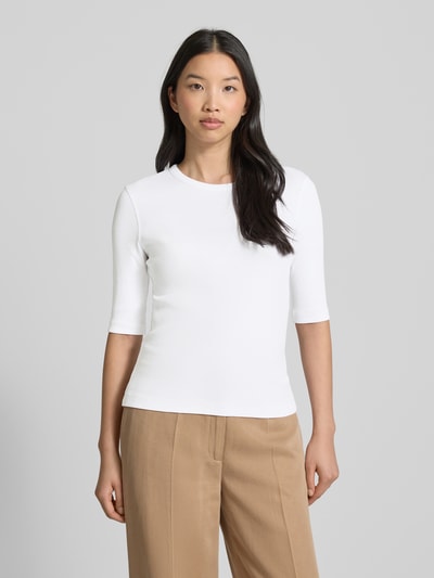 Drykorn T-Shirt in Ripp-Optik Modell 'SELAY' Weiss 4
