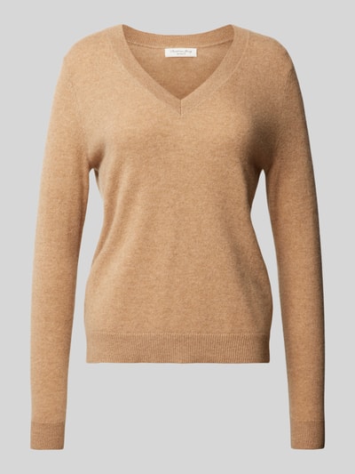 Christian Berg Woman Gebreide pullover met ribboorden Camel - 2