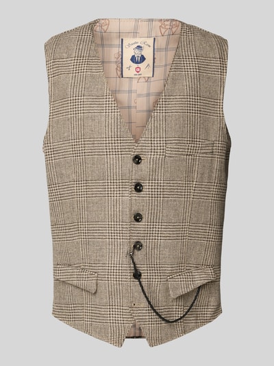 CG - Club of Gents Gilet met linnen, model 'Mitch' Beige - 2