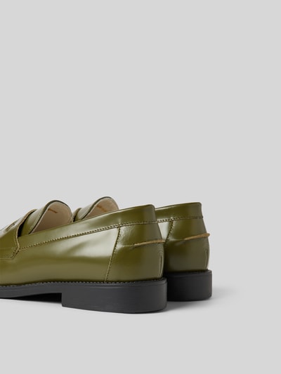 Duke & Dexter Penny-Loafer aus echtem Leder Oliv 3