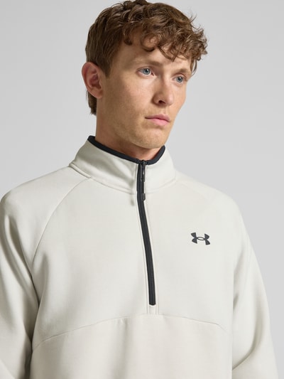 Under Armour Sweatshirt mit Stehkragen und Reißverschluss Weiss 3