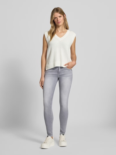 Only Skinny fit jeans van katoenmix, model 'BLUSH' Lichtgrijs - 1