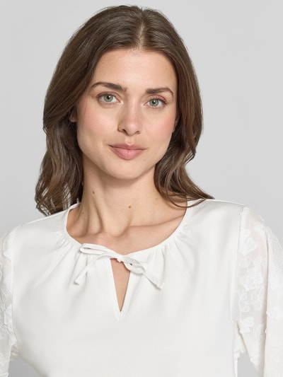 Tom Tailor Regular Fit Blusentop aus Baumwoll-Mix  Offwhite 3
