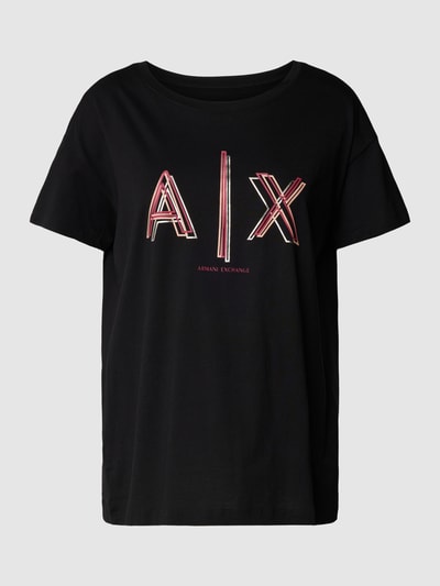 ARMANI EXCHANGE T-Shirt mit Label-Print Black 2